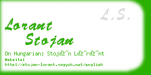 lorant stojan business card